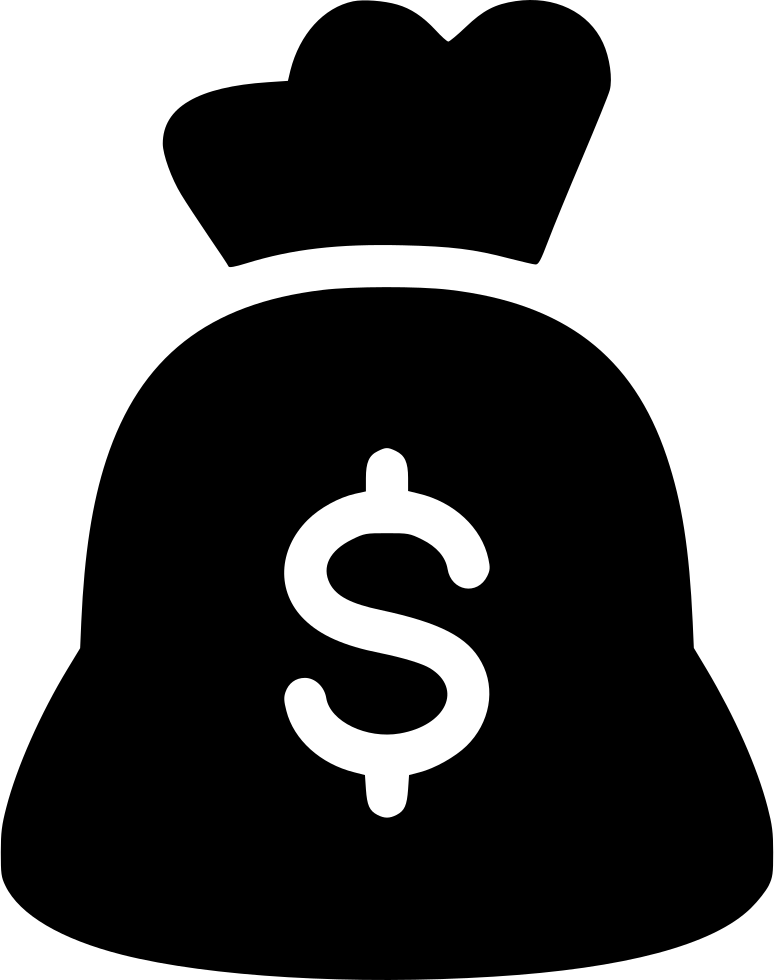 Money Bag - - Dollar Sign Black Png (774x980), Png Download