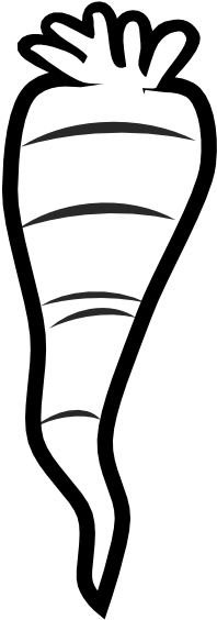 Image Royalty Free Library Carrots For Free Download - Black And White Clip Art Of Carrot (444x628), Png Download