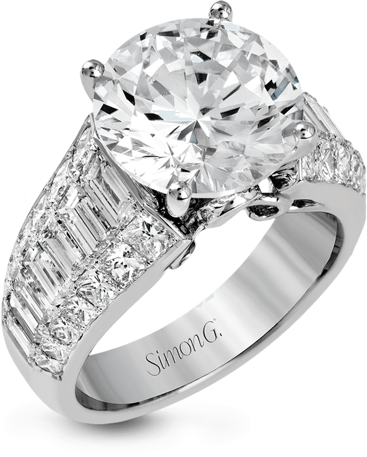 Diamond Engagement Ring - Simon G Mr2711 Engagement Rings/prong Set (1000x1000), Png Download