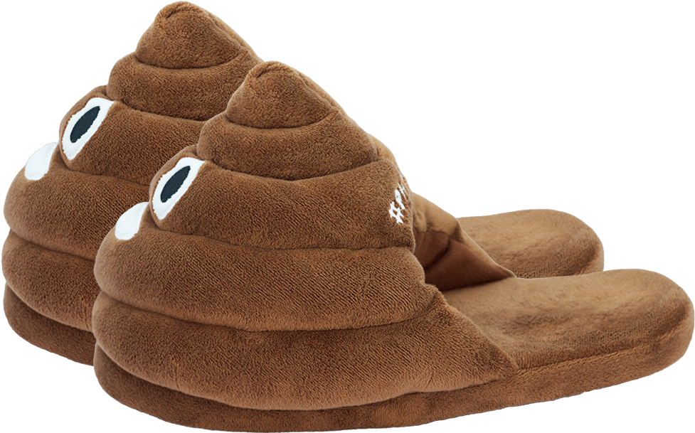 Poop Slippers - Plushmoji Poop Emoji Slippers (large) (1029x631), Png Download