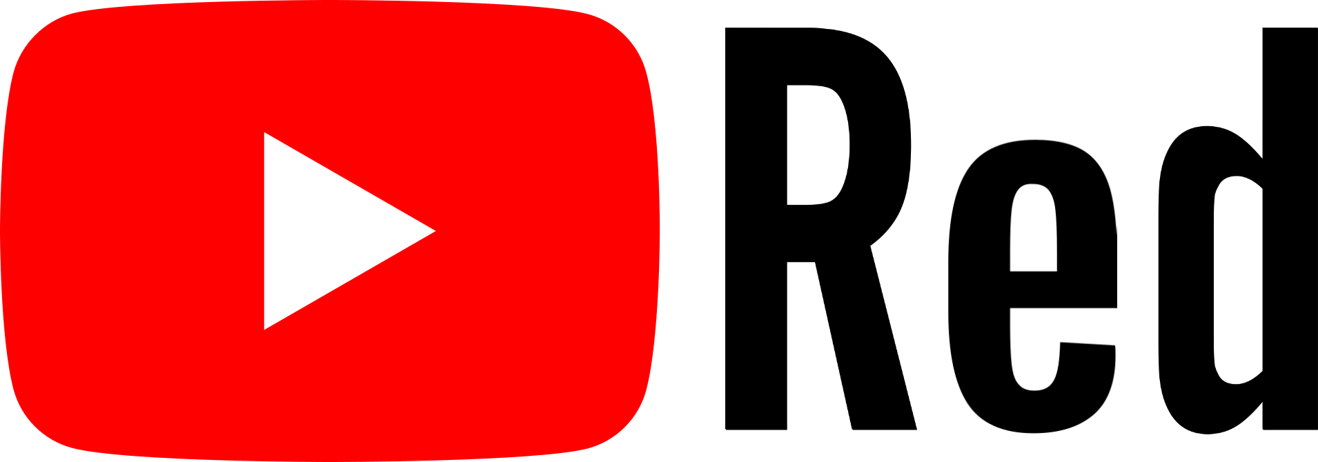 Youtube Red Logo-0 - Png Youtube (1910x670), Png Download
