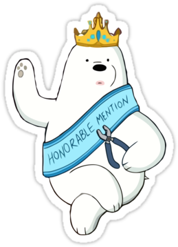 "honorable Ice Bear" Stickers By Connor Keane - Stickers Bear (375x360), Png Download
