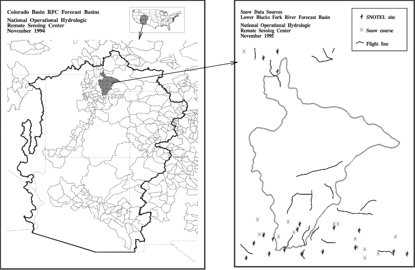 Us Map And Relationship Between Data Types Basins Within - Atlas (834x542), Png Download