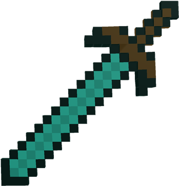 Minecraft Sword Vector - Minecraft Diamond Sword (420x420), Png Download