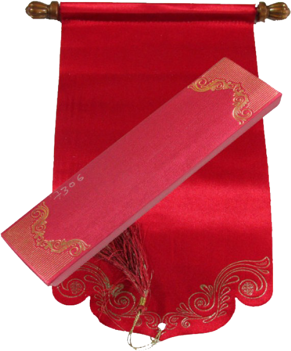 Royal Scroll Wedding Cards - Indian Wedding Card Designs In Png (700x700), Png Download