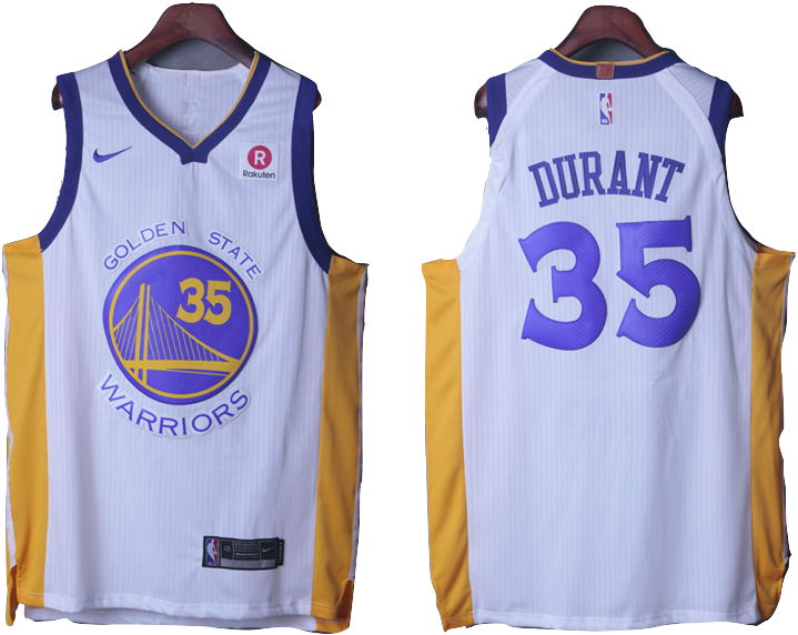 Golden State Warriors Jersey - Warriors #35 Kevin Durant Yellow Jersey - S (774x591), Png Download