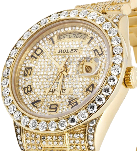 Rolex 18038 18k Yellow Gold 36mm Presidential Day-date (570x619), Png Download