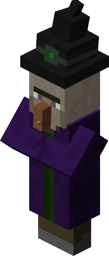 Minecraft Witch (366x853), Png Download