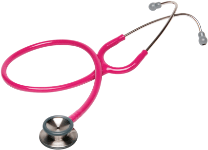 Stethoscope Clip Rose Pink - Pink Stethoscope Png (600x324), Png Download