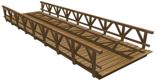 Wooden Bridge Png Image With Transparent Background - Bridge Roblox (590x300), Png Download