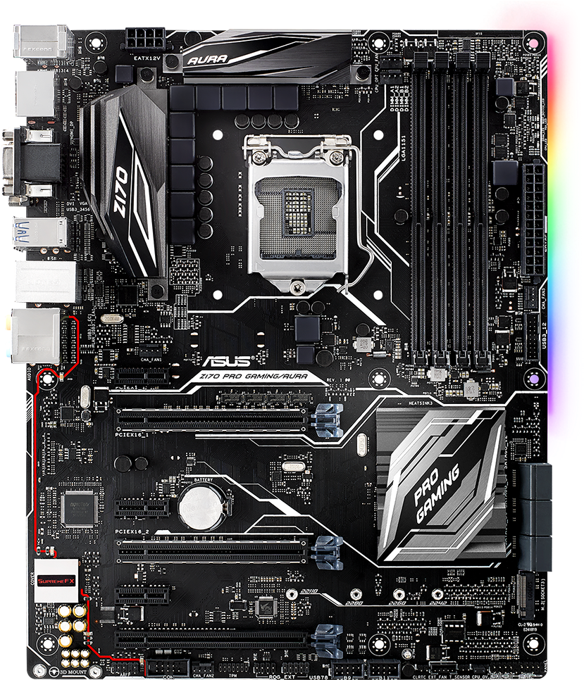 Asus Z170 Pro Gaming Aura (867x1000), Png Download