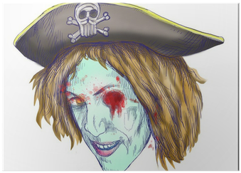 Portrait Of An Undead , Hand Drawing Poster • Pixers® - Drawing (400x400), Png Download