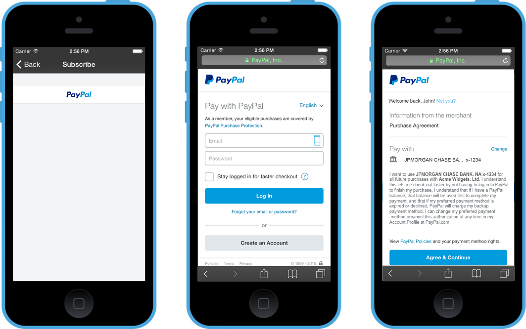 Paypal Account - Pay With Paypal Ios (1063x666), Png Download