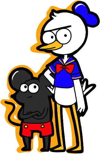 Mickey Mouse Minnie Mouse Silhouette Clip Art - Regular Show Cartoon Style (500x510), Png Download