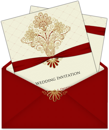 Maroon, Cream And Gold Card, In A Lovely Letter Style - Shadi Card Design Png (406x471), Png Download