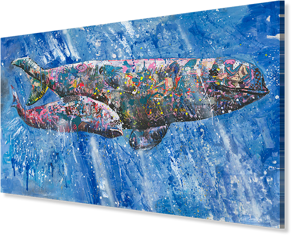 Beluga Whale, Artist Katya Krasnaya - Painting (600x488), Png Download
