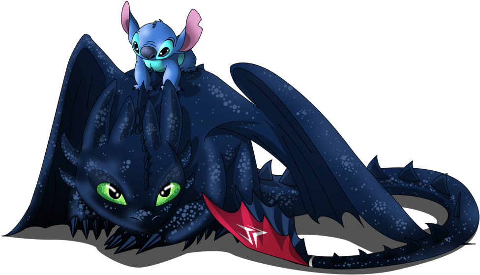 Png - Stitch Toothless (1024x597), Png Download