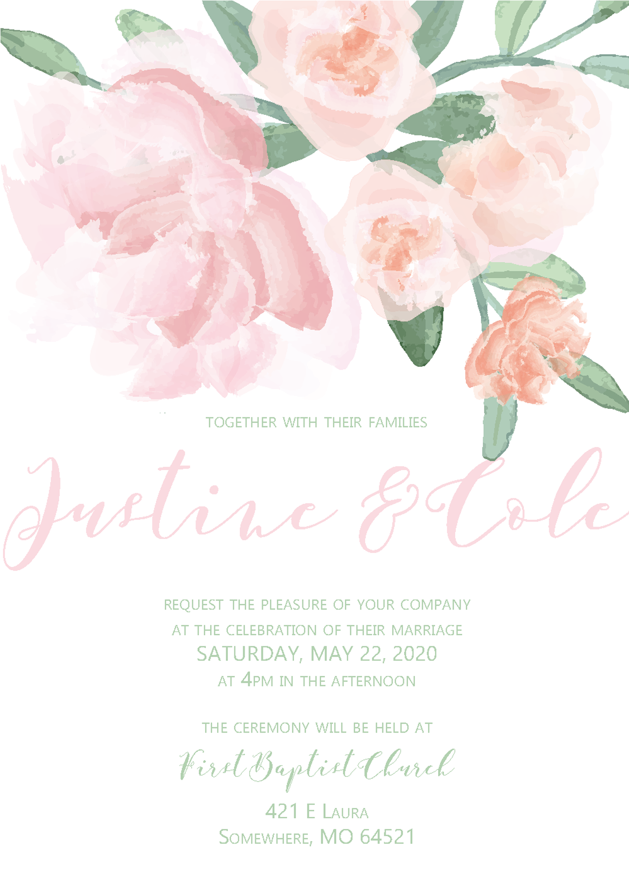 Watercolor Flower Invitations - Watercolor Painting (3264x1793), Png Download