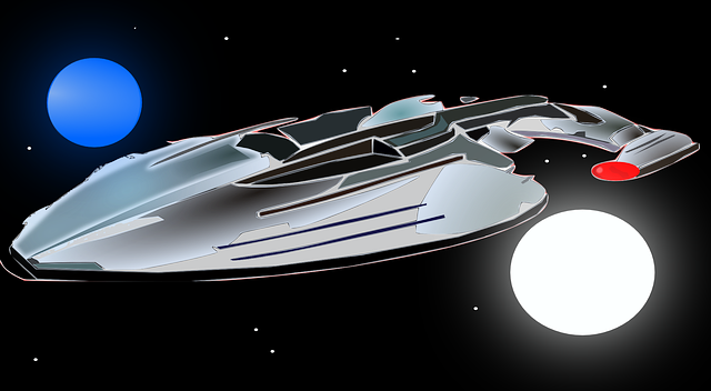 Galaxy, Space, Spaceship, Space Travel, Spacecraft - Travel Spacecraft (640x352), Png Download