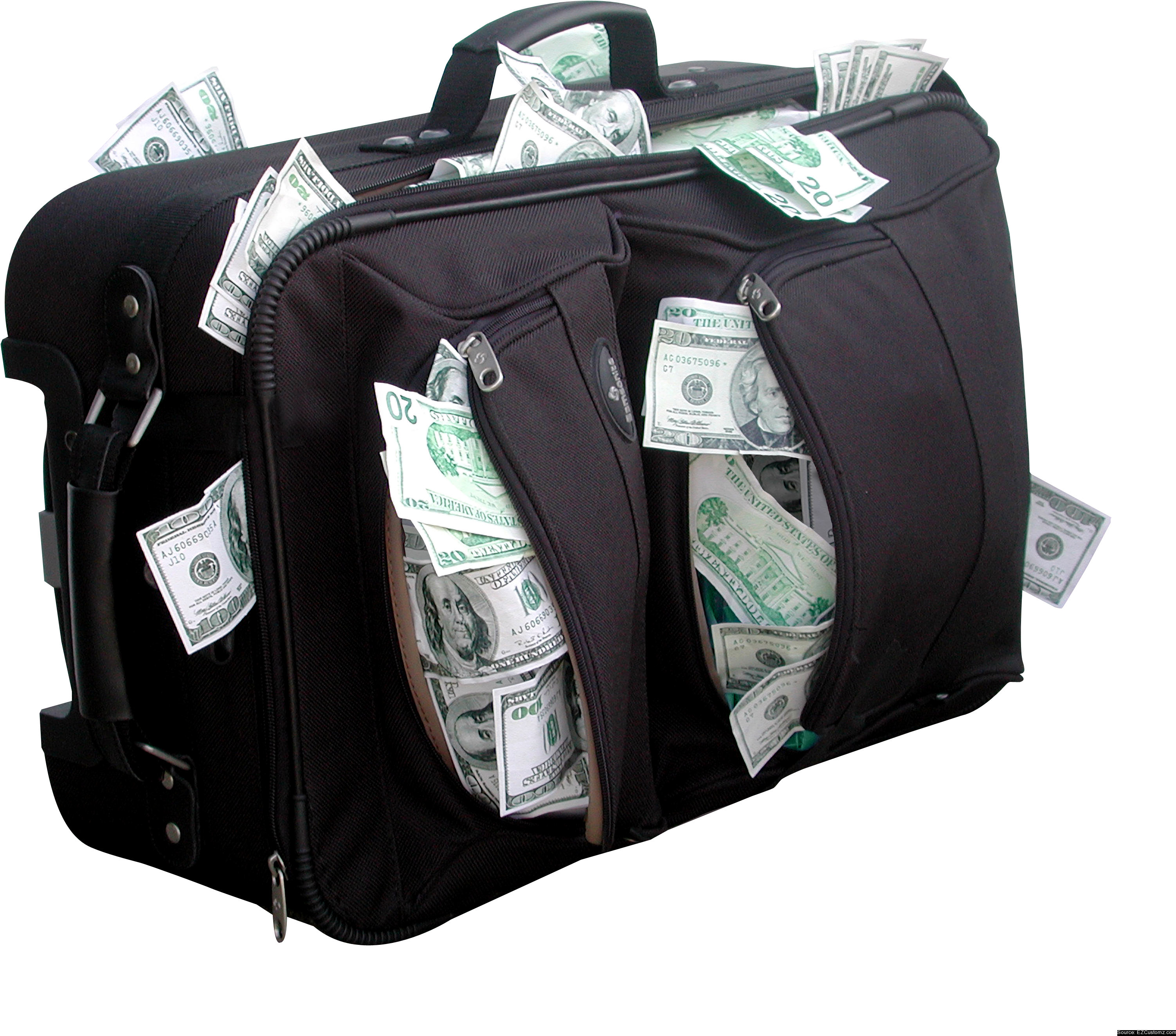 Duffle Bag Money - Сектор Богатства Карта Желаний (3300x2883), Png Download