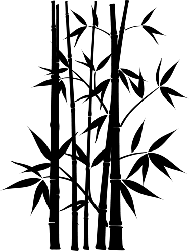 Adhesivo Decoraci - Bamboo Tree Wall Stickers (374x497), Png Download