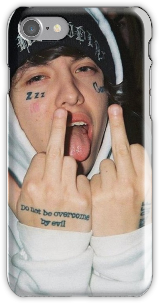 Lil Xan Rapper Betrayed Xanarchy Iphone 7 Snap Case - Lil Xan Middle Fingers (750x1000), Png Download