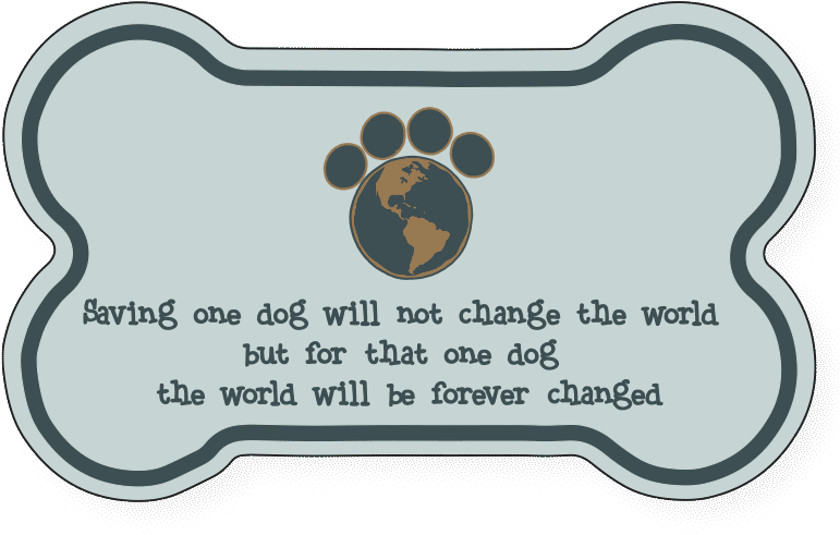 Saving One Dog Bone Magnet - Dog Lovers Gift! Large Saving One Dog Rescue Wood Sign (800x600), Png Download