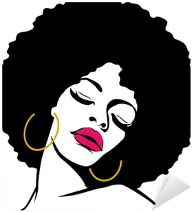 Vector Transparent Download Hair Hippie Woman Pop Art - Black Afro Hair Emoji (400x400), Png Download