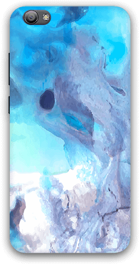 Blue Watercolor Marble Vivo V5 Mobile Case - Light Blue Abstract Marble Notebook (600x600), Png Download