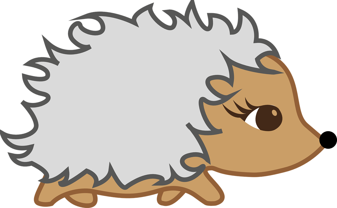 Hedgehog Clipart Mammal - Hedgehog Cartoon Transparent (1280x790), Png Download