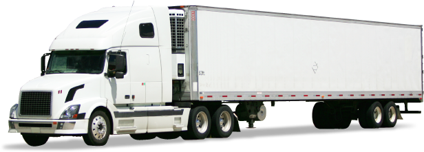 White Truck Png - Truck And Trailer Png (616x221), Png Download
