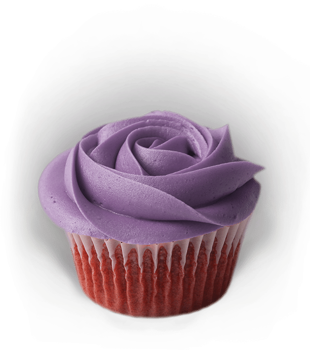 Dozen Purple Rose Cupcake Box - Cupcake (638x800), Png Download
