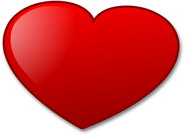 Heart Download Free Vector Love Online, Art Art Free - Valentines Day Cartoon Heart (600x437), Png Download