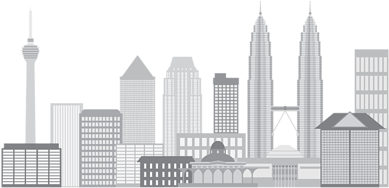 Bleed Area May Not Be Visible - Kuala Lumpur City Skyline Illustration (600x289), Png Download