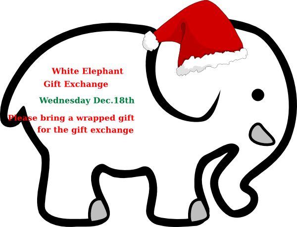 Ivory Ella Christmas Elephant (600x459), Png Download