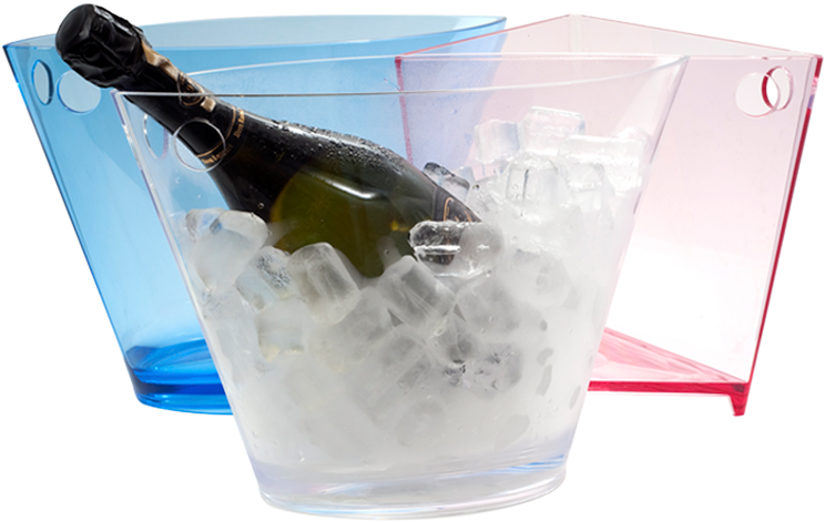 Ice Bucket - Plastic - Champagne (800x641), Png Download
