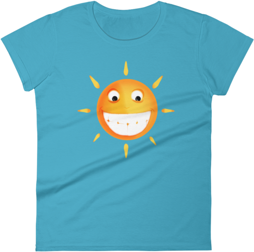 Smiling Sun Blue Color Shirt - Thérapeute Physique Cadeau, Femmes Chemise, Aujourd'hui (600x600), Png Download