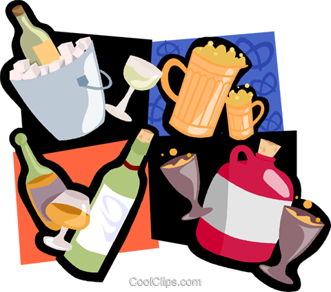 Drinking Ice Bucket, Booze, Glasses Royalty Free Vector - Booze Clipart (480x424), Png Download