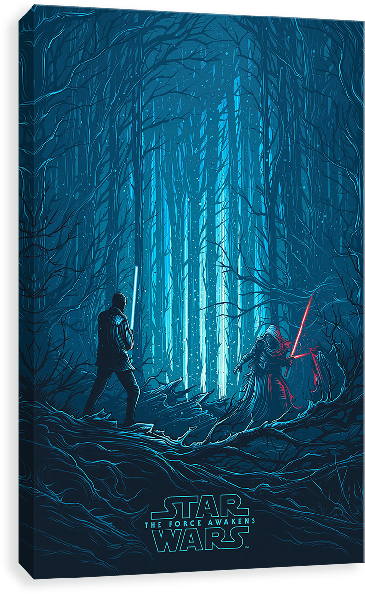 Star Wars Landscapes - Force Awakens Movie Minimalist Poster (1280x1280), Png Download