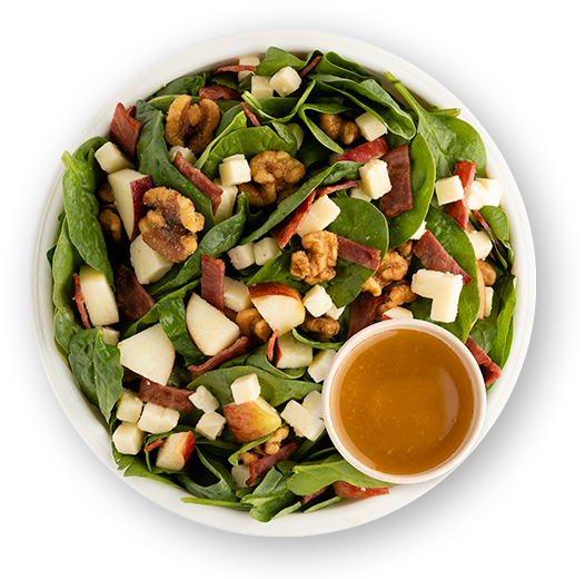 Sweet Mama Salad - Spinach Salad (612x535), Png Download