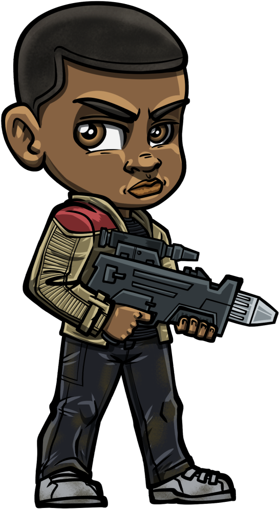 Finn Star Wars Caricatura (756x1044), Png Download