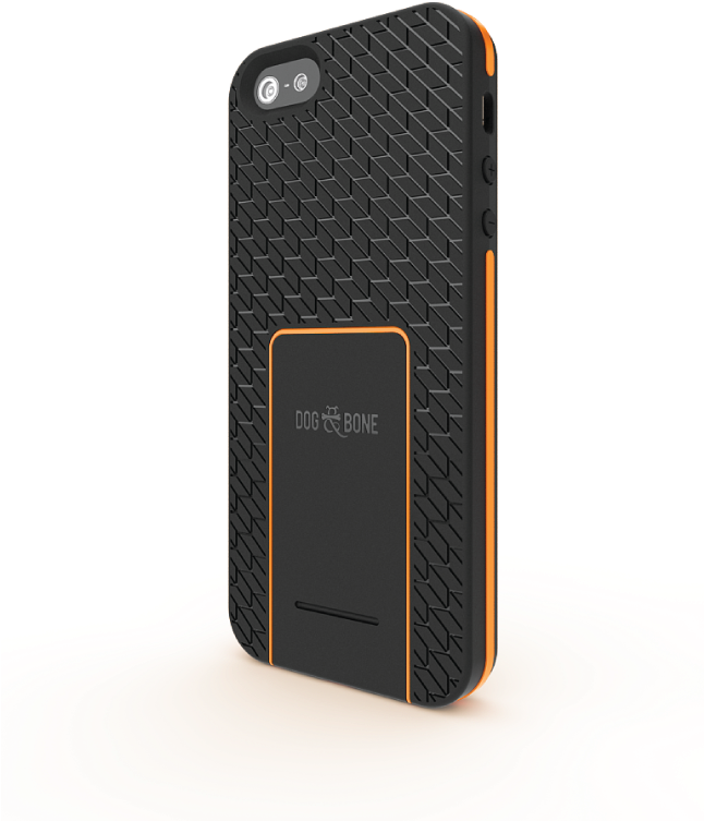 Backbone Iphone Se/5s/5 Wireless Charging Case - Dog And Bone Backbone Smart Handy Case - Black/orange (969x857), Png Download