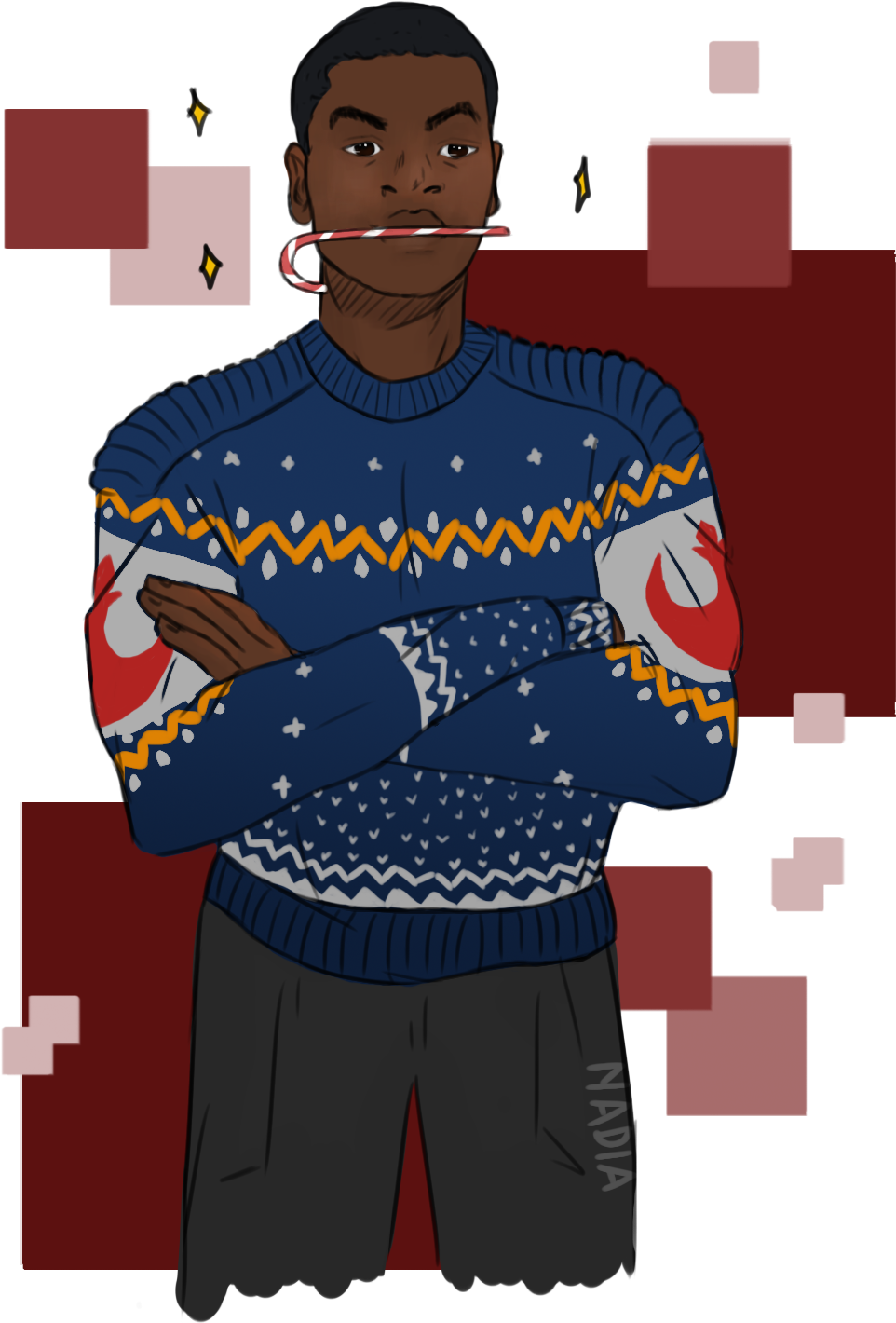 “if Star Wars Characters Wore Ugly Sweaters - Poe Dameron (1119x1611), Png Download