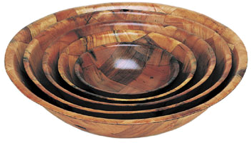 Update International Round Wood Salad Bowl (376x338), Png Download