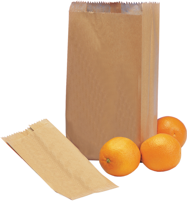 Bag, Fruit & Vegetable Bag, Brown Kraft Paper, Nr - Bruine Papieren Zakjes (640x640), Png Download