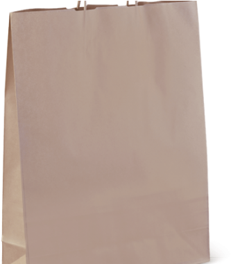 Twist Handle Brown Paper Carry Bag Large (600x380), Png Download