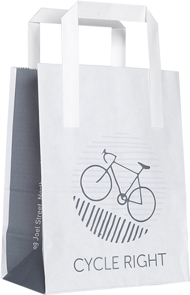 Our Printed Flat Tape Handle Paper Bags Are Ideal For - Paper Bag (667x667), Png Download