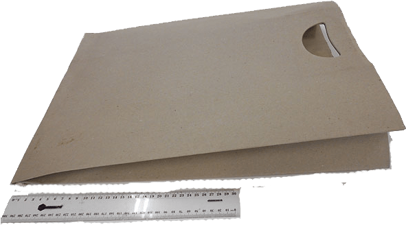 Large Carry Bag Recycled Brown Paper Australian Made - Bag (600x600), Png Download