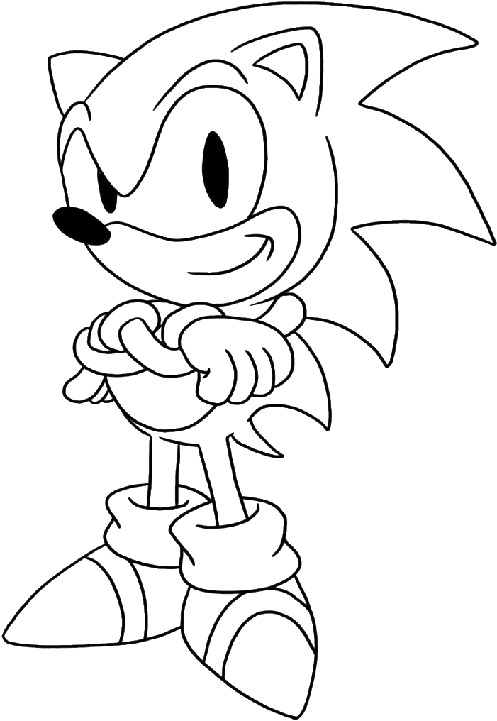 Sonic Is Being Issued A Thumbs Up The Hand Coloring - Sonic Coloring Pages (700x1045), Png Download
