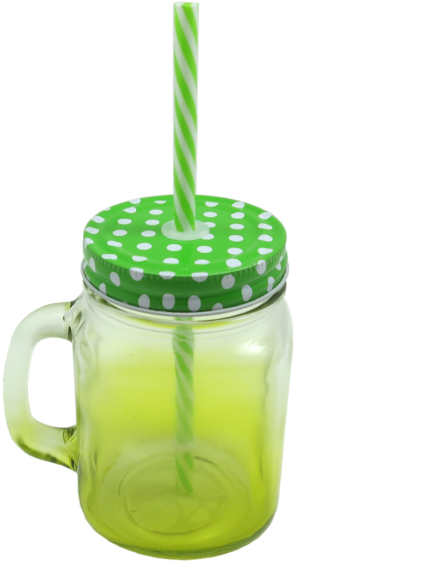 Zb Mason Jar In Green Gradient - Mason Jar (600x600), Png Download